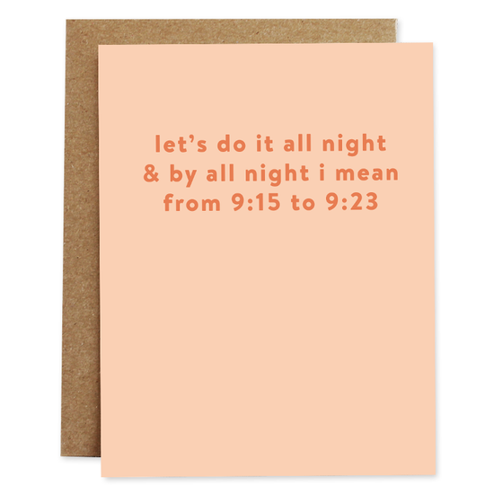 All Night Love Card