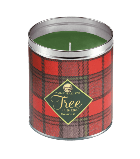 Holiday Plaid Tree in a Can Candle