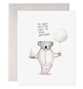 Koala Birthday Excitement Card