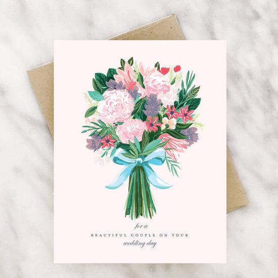 Beautiful Bouquet Wedding Card