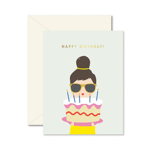 Birthday Cake Lady Card