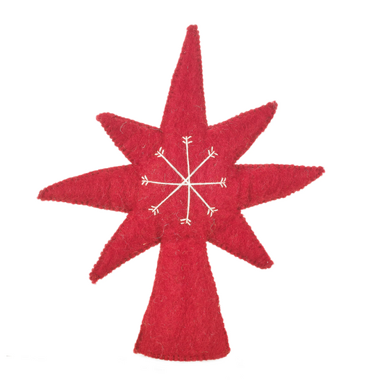 Crimson Star Tree Topper