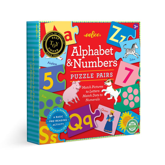 Alphabet & Number Puzzle Pairs