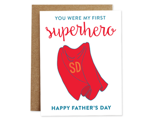 First Superhero Father's Day Card