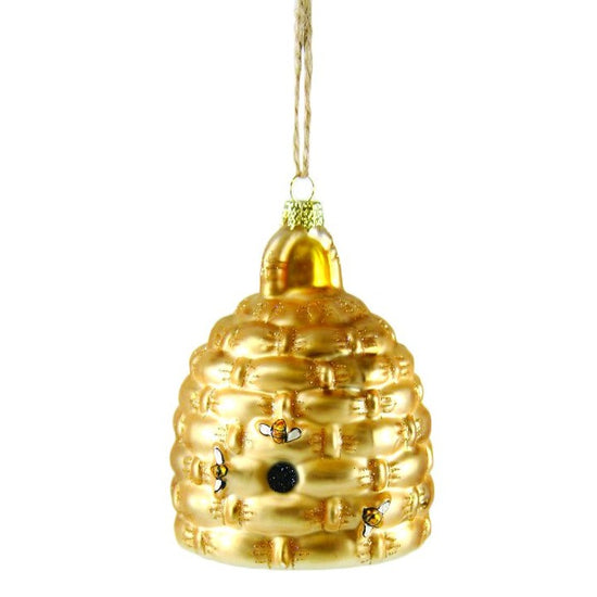 Woven Bee Skep Ornament