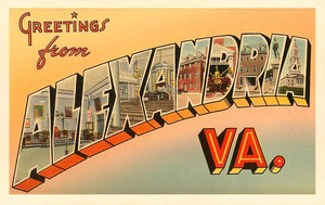 Greetings from Alexandria Vintage Magnet