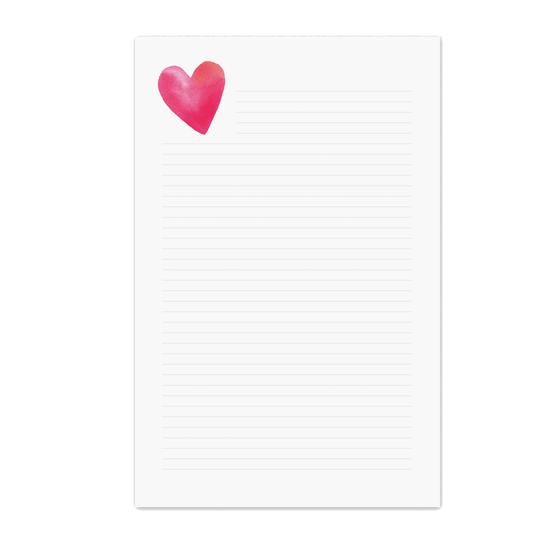 Heart Lined Notepad