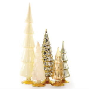 Ivory Hue Glass Trees