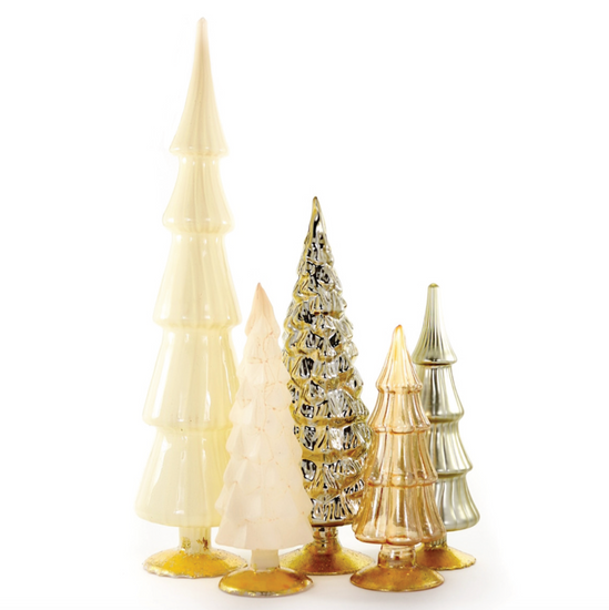 Ivory Hue Glass Trees
