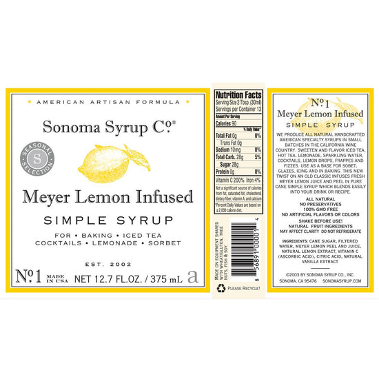 Meyer Lemon Infused Syrup