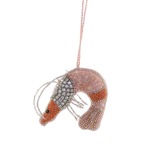 Beaded Shrimp Ornament