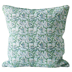 Marbella Emerald Linen Pillow