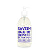 Glass Liquid Soap bottle labeled "Savon Liquide Marseille Extra pur, Mediterranee"