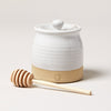Beehive Honey Pot with Wooden Dipper
