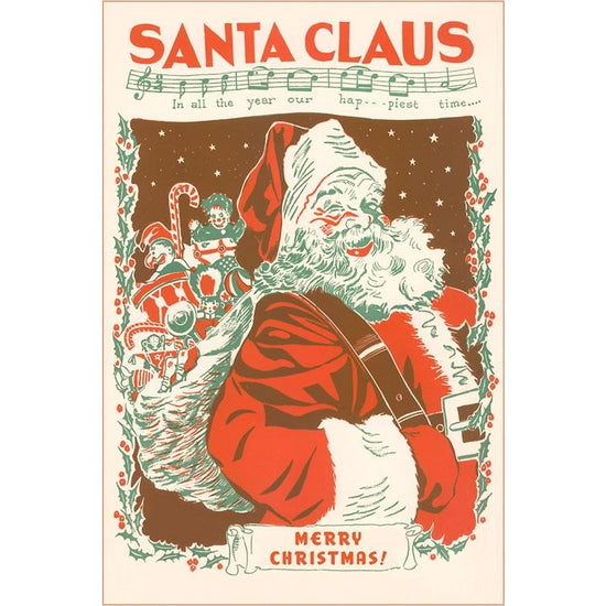 Santa Claus Sheet Music Vintage Postcard