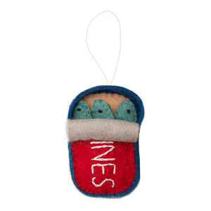 Felt Can of Sardines Ornament