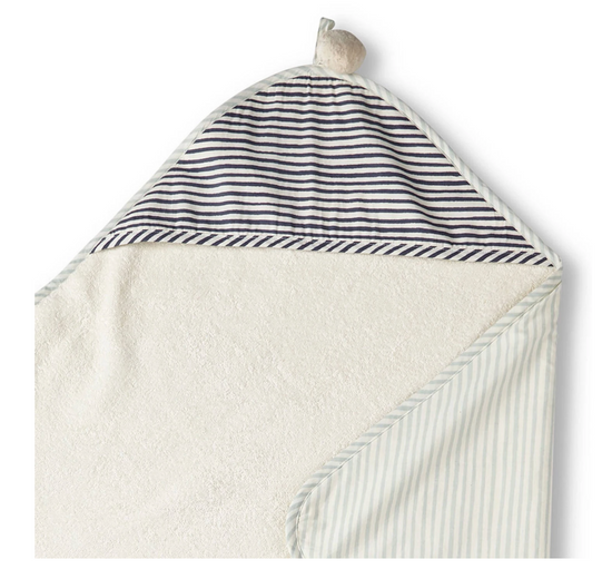 Hooded Towel, Sea Stripes