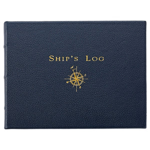Ship's Log, Traditional Blue Leather