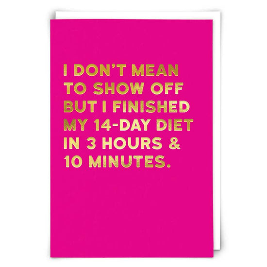 Show Off Diet Card