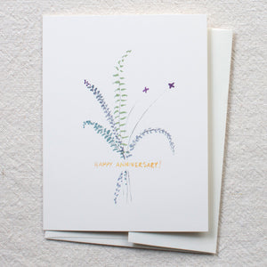 Simple Bouquet Anniversary Card