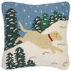 Snow Yellow Dog Pillow