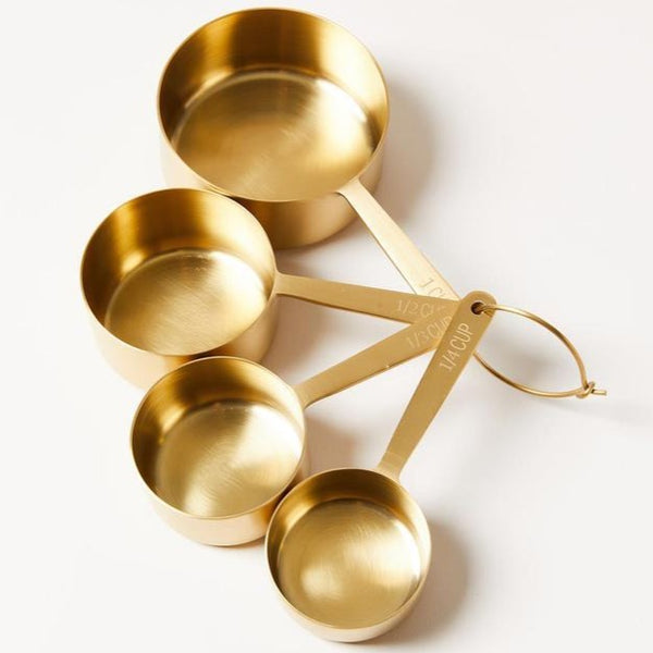 Season and Stir™ Gold Stainless Steel Measuring Cups Set - Homerely