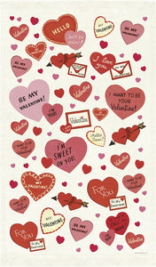 Valentine Hearts Tea Towel