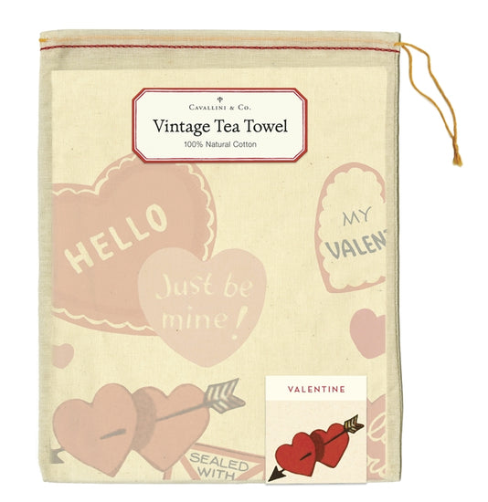 Valentine Hearts Tea Towel