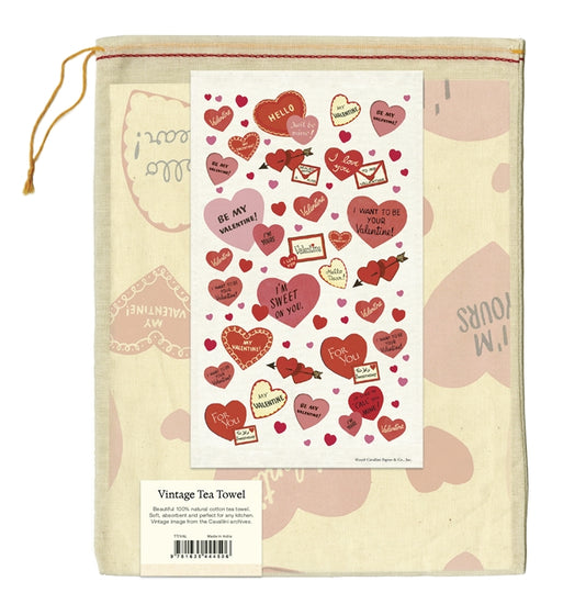 Valentine Hearts Tea Towel