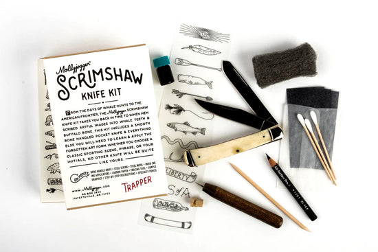 Scrimshaw Kit + Trapper Knife