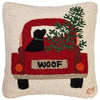 Truck Tree Lab Woof Pillow