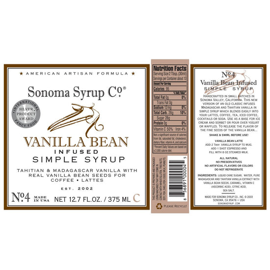 Vanilla Bean Infused Simple Syrup