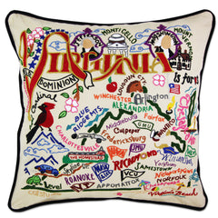 Virginia Embroidered Pillow