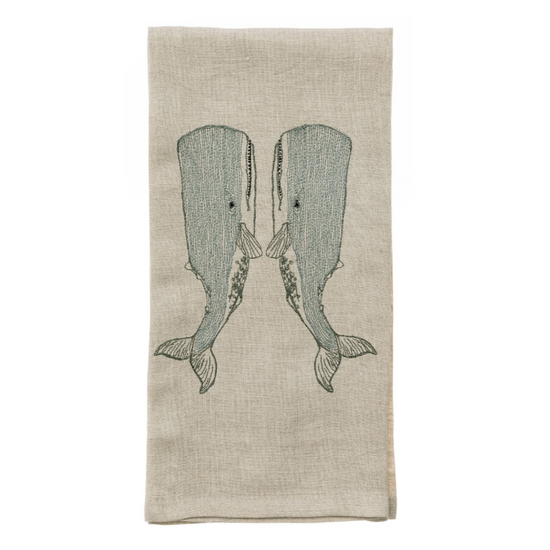 Whale Love Tea Towel