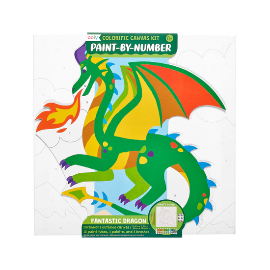 Colorific Canvas Paint By Number Kit, Fantastic Dragon