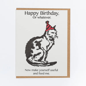 Cranky Cat Birthday Card