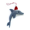 Dolphin Santa Hat Ornament