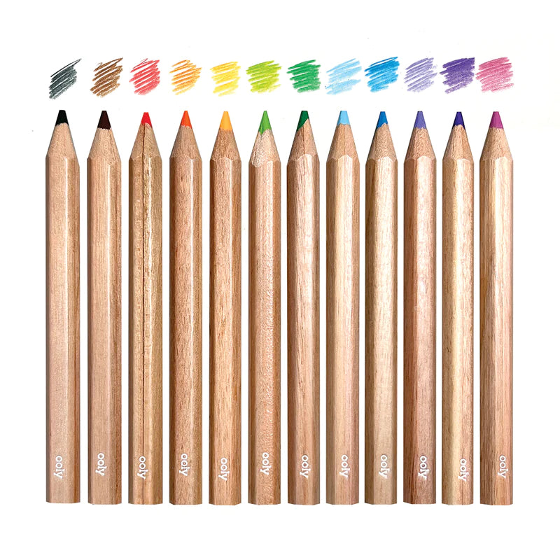 Pomeat 3 Pack Cute Cartoon Bear Mini Drawing Colored Pencils with Sharpener  3.5 Length Portable 12 Count in Tube