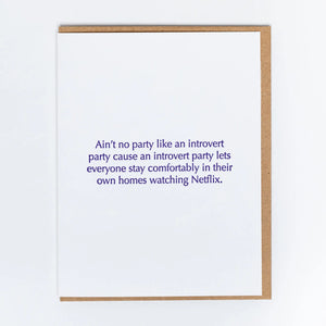 Introvert Party Card