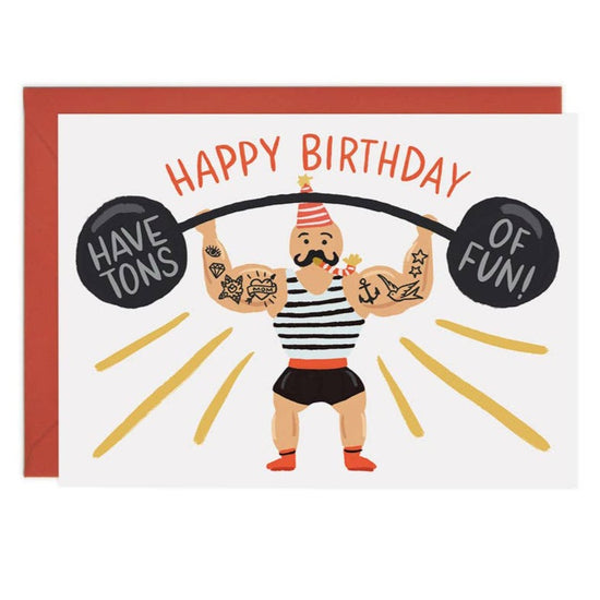 Strong Man Birthday Card