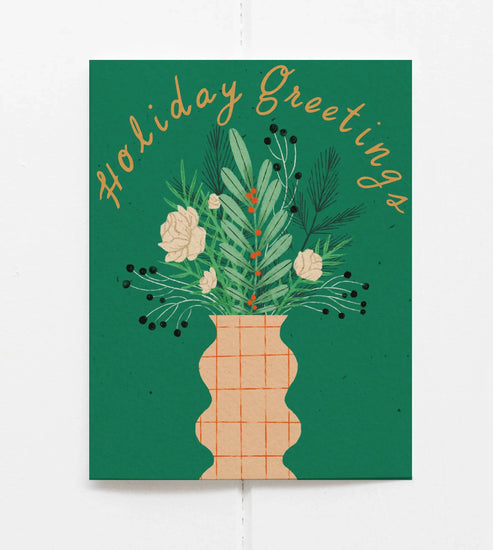 Holiday Greetings Bouquet Card