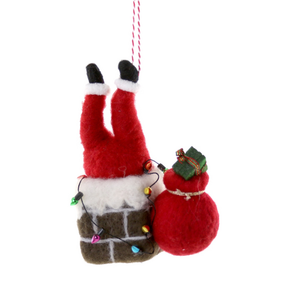 Santa is Stuck Ornament