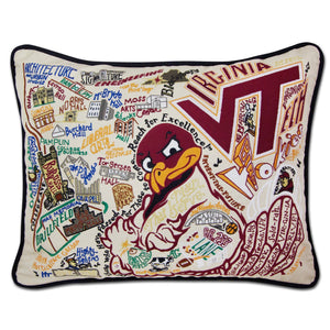 Virginia Tech Embroidered Pillow