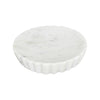 White Marble Grooved Soap Dish